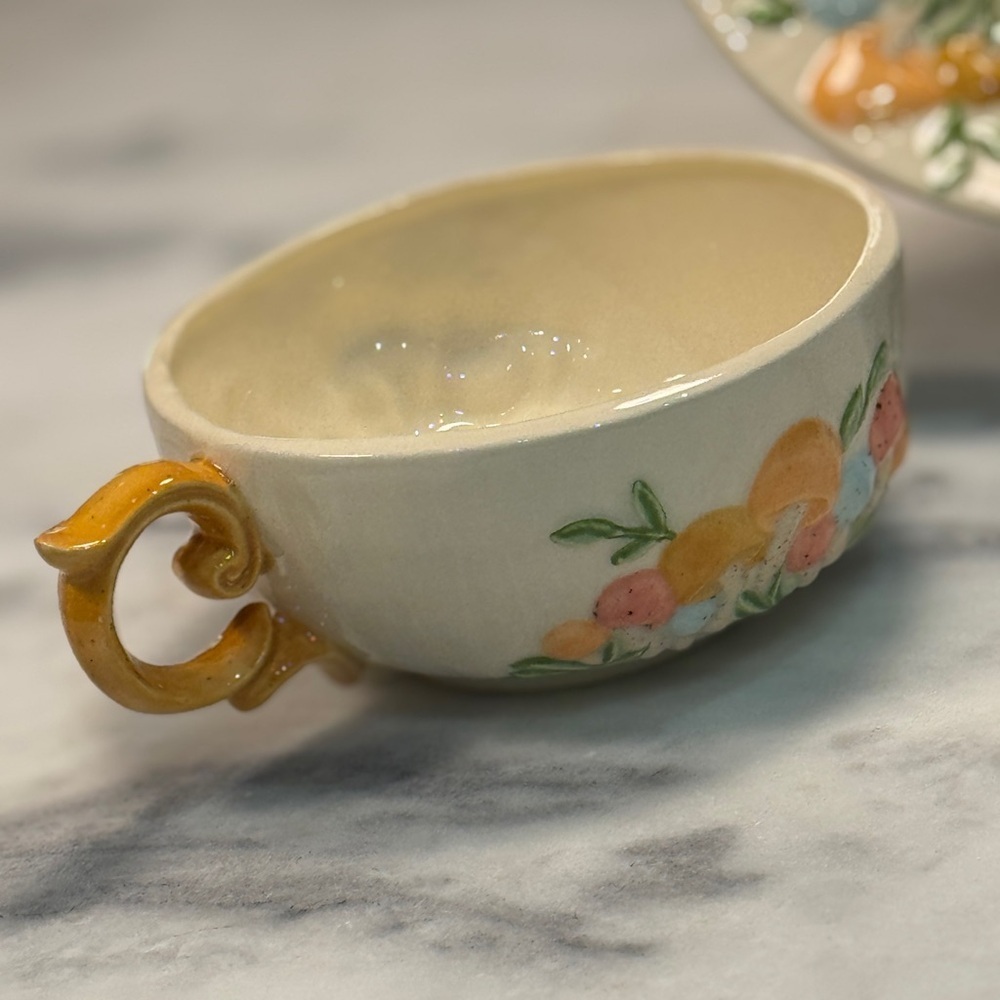 Vintage Mushroom Soup Bowl and Plate set. - Picture 8 of 13